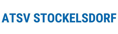 Logo des ATSV Stockelsdorf in blauer Schrift auf wei&szlig;em Hintergrund.